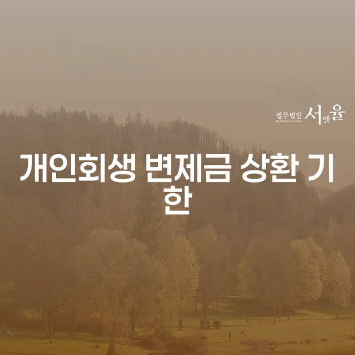 개인회생 변제금 상환 기한, 어떻게 해결할 수 있을까요?