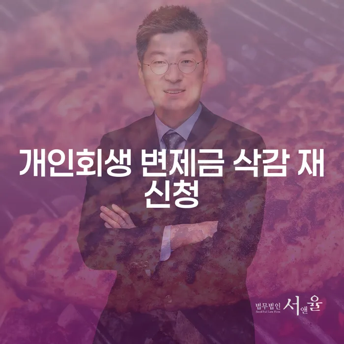 개인회생 변제금 삭감 재신청: 어떻게 해야 할까요?