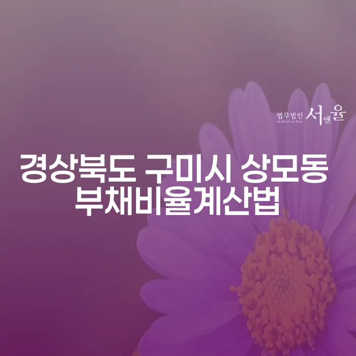 어떻게 경상북도 구미시 상모동 부채비율계산법을 통해 개인회생을 준비할 수 있을까요?